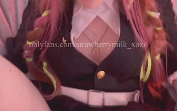 StrawberryMilk_xoxo Gets Drilled By Boyfriend In Mitsuri Cosplay