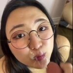 Aroomi Kim Blowjob Her Cousin After Being Caught Masturbating